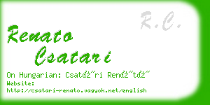 renato csatari business card